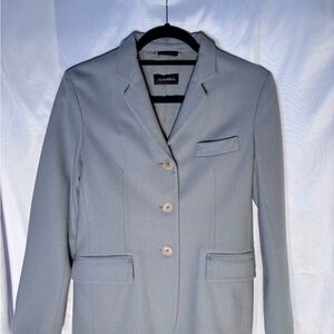 Jil Sander Light Gray Single-Breasted Tailored Blazer